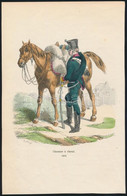 Cca 1840 Hippolyte Bellangé (1800-1866)- Andrew Best-Leloir(?-?): Chasseur á Cheval 1812, Kézzel Színezett Fametszet, Pa - Prints & Engravings