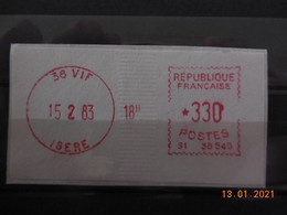 Vignette D'affranchissement Du Bureau De Vif 1983 - 1969 Montgeron – Papel Blanco – Frama/Satas