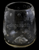 Seguso Jelzéssel Buborékos üveg Váza, Kis Kopásnyomokkal, M: 12,5 Cm - Glass & Crystal