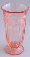 Lazacszín üveg Pohár. Formába öntött, Hibátlan. 14,5 Cm - Glass & Crystal