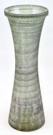 Csíkos Nagy Méretű Padló Váza. Jelzés Nélkül, Hibátlan. 40 Cm - Glass & Crystal