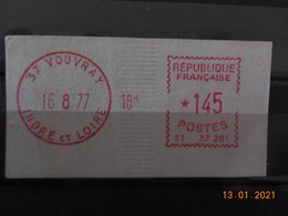 Vignette D'affranchissement Du Bureau De Vouvray  1977 - 1969 Montgeron – Carta Bianca – Frama/Satas