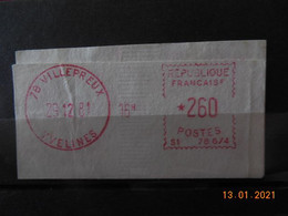 Vignette D'affranchissement Du Bureau De Villepreux  1981 - 1969 Montgeron – Papier Blanc – Frama/Satas