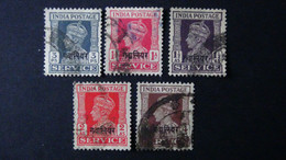India - Gwalior - 1940-42 - Mi:IN-GW D48,52,54-6 O - Look Scan - Gwalior
