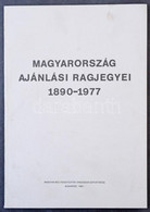 Magyarország Ajánlási Ragjegyei 1890-1977 (Budapest, 1981) - Zonder Classificatie