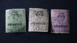 India - Jhind - 1914/24 - Mi:IN-JI D25,27 Yt:IN-JI S26,28 + Scott 028 O - Look Scan - Jhind