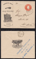 Argentina 1902 Stationery Envelope PARANA To BUENOS AIRES Music Aug. Maroky Advertising - Cartas & Documentos