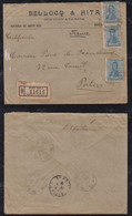 Argentina 1919 Registered Cover 3x 12c To POITIERS France - Covers & Documents