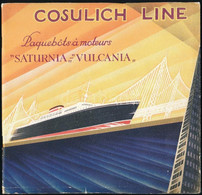 Cca 1930 A Cosulich Line Saturnia és Vulcania Hajóinak Képes Ismertetője / Ship Booklez 24 Images - Altri & Non Classificati