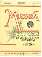 1929 Muzsika. Zeneművészeti, Zenetudományi és Zenekritikai Folyóirat. I. évf. 1-2., 3.,4., 6-7.,8-9., 10., 11. Majdnem T - Other & Unclassified