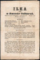 1861 Ilka Vagy A Huszár Toborzó. Eredeti Víg Opera 3 Felvonásban - Szövegét írta N. - Zenéjét Szerzé Doppler Ferenc. Deb - Unclassified