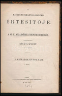 1869 A Magyar Tudományos Akadémia értesítője. II. évf. Szerk.: Rónay Jácint. Pest, 1868, Eggenberger Ferdinánd, 2+227+3  - Unclassified