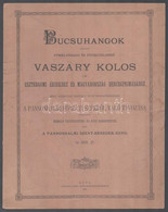 1891 Búcsuhangok Melyeket Főméltóságu és Főtisztelendő Vaszary Kolos úr...-hoz A Pannonhalmi Főapáti Székből Való Távozá - Unclassified