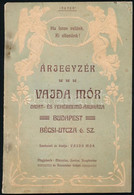 Cca 1905 Vajda Mór Divat és Fehérnemű áruházának (Bp. Bécsi Utca) árjegyzéke, Szecessziós Címlappal, Jó állapotban, 40p - Unclassified