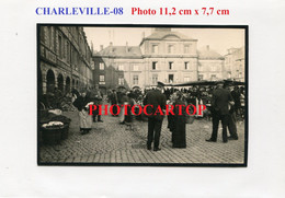 CHARLEVILLE-Marche-Commerce-PHOTO Allemande-Guerre 14-18-1 WK-France-08-Militaria- - Charleville