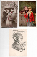 **, * 21 Db RÉGI Motívum Képeslap: Hölgyek, Lithok Is / 21 Pre-1945 Motive Postcards: Lady, Some Lithos - Unclassified