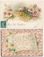 9 Db RÉGI Motívum Képeslap: Litho üdvözlőlapok Tájakkal és Virágokkal / 9 Pre-1945 Art Motive Postcards: Floral, Litho G - Unclassified