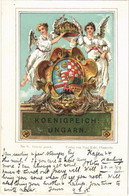 T2/T3 1899 (Vorläufer) Koenigreich: Ungarn. / Magyar Királyi Címer / The Kingdom Of Hungary, Coat Of Arms. Kunstverlag P - Unclassified