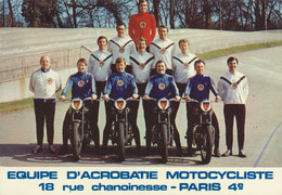 Acrobatie Motocycliste Avec Signature De L'équipe   ///  Ref.  Janv. 21  //  N° 14.696 - Motorradsport