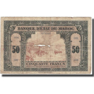 Billet, Maroc, 50 Francs, 1943, 1943-08-01, KM:26a, B+ - Maroc