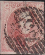 Belgie   .   OBP    .    12  (2 Scans)      .     O    .    Gebruikt    .   /   .    Oblitéré - 1858-1862 Medaillen (9/12)