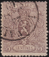 Belgie   .   OBP    .    25A (2 Scans)    .     O    .    Gebruikt    .   /   .    Oblitéré - 1866-1867 Blasón