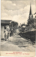 T2/T3 1917 Mattighofen, Alte Reichsstrasse Mit Kirche Und Pfarrhof / Street View, Church, Parish (EK) - Unclassified