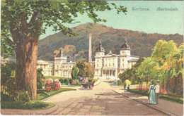 ** T2 Mariánské Lázne, Marienbad; Kurhaus / Street View, Spa, Bath. Druck U. Verlag Von Ed. Strache Litho S: Erwin Pendl - Unclassified