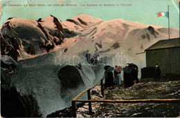 T3 1907 Chamonix, Le Mont Blanc Vue Prise Du Brévent. Les Glaciers De Bossons Et Taconaz / Mountain Peak, Chalet, French - Unclassified