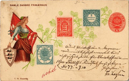 T2 1903 Gamle Danske Frimaerker / Old Danish Stamps. C. St. Kunstflg. Art Nouveau, Litho - Unclassified