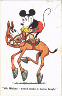 T2/T3 1931 "Oh Mickey - You'd Make A Horse Laugh!" Mickey Mouse Art Postcard. A.R. I. B. 1784. Universal Copyright Walte - Non Classificati