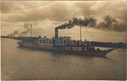 * T3 ZSÓFIA HERCZEGNŐ Gőzüzemű Oldalkerekes Személyhajó / Hungarian Passenger Steamship. Oskar Weidauer Photo (EB) - Unclassified