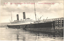 ** T1 A Caronia Kivándorló Hajó Fiume Kikötőjében. D.K. Bp. 1906. 1261. / Fiume-New York Piroscafo Caronia Emigranti / I - Unclassified