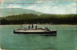 * T3 1913 G. T. P. (Grand Trunk Pacific) Steamer "Prince Rupert", Vancouver BC (Rb) - Unclassified