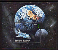 BULGARIA 1991 Space Shuttles Block Used.  Michel Block 215A - Used Stamps