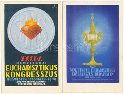 1938 Budapest XXXIV. Nemzetközi Eucharisztikus Kongresszus / 34th International Eucharistic Congress - 2 Db Képeslap / 2 - Zonder Classificatie