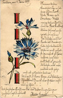 T2/T3 1899 Flowers With German Flag. Emb. Litho (EK) - Unclassified