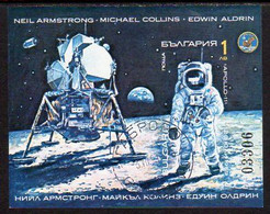 BULGARIA 1990 Space Exploration  Block Used.  Michel Block 213A - Usados