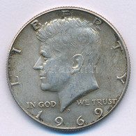 Amerikai Egyesült Államok 1969D 1/2$ Ag "Kennedy" T:1-  USA 1969D 1/2 Dollar Ag "Kennedy" C:AU Krause KM#202a - Unclassified