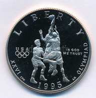 Amerikai Egyesült Államok 19995S 1/2$ Cu-Ni "Atlantai Olimpia - Kosárlabda" T:1 USA 1995S 1/2 Dollar Cu-Ni "Atlanta Olym - Unclassified