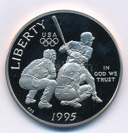 Amerikai Egyesült Államok 19995S 1/2$ Cu-Ni "Atlantai Olimpia - Baseball" T:PP  USA 1995S 1/2 Dollar Cu-Ni "Atlanta Olym - Unclassified