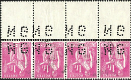 FRANCE Ca.1937 - 4xYv.369 1fr Perforés "NG" NOUVELLES GALERIES, Paris (Ancoper NG17) - Altri & Non Classificati