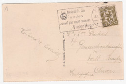 N° 232 Sur Carte-vue (Vianden) Vers Anvers Avec TB O  "Les Beautés De Vianden Ne Sont Pas Assez Connues" , V. Hugo - Lettres & Documents