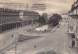 1850"TORINO-PIAZZA STATUTO"1942 ANIMATA CARTOLINA ORIGINALE - Lugares Y Plazas