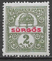 Hungary 1919. Scott #E3 (M) Numeral - Servizio