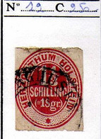 Allemagne -  Holstein (1865-66 )  -  1 1/3 S.  Oblitere - Schleswig-Holstein