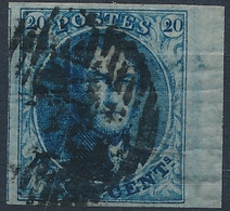 [O SUP] N° 4a, 20c Bleu Terne. Marges énormes Et Grand Bord De Feuille. LUXE - 1849-1850 Medallions (3/5)