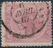 [O SUP] N° 20 Format Large, TB Obl Centrale Anormale Cercle - 1865-1866 Profile Left