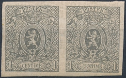 [** SUP] N° 22, 1c Gris En Paire, Marges énormes - Fraîcheur Postale. Superbe - Cote: 2400€ - 1866-1867 Coat Of Arms