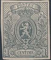 [* SUP] N° 22, 1c Gris, TB Margé - Pleine Gomme Originale - Cote: 360€ - 1866-1867 Coat Of Arms